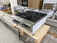 Cuisinière à gaz commerciale robuste OUTE de 24 pouces, 4 brûleurs, cuisinière à gaz autonome pour cuisine de restaurant
