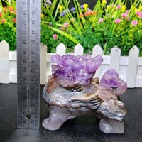 Prix d'usine Artisanat en cristal Sculptures Pixiu en améthyste et agate, décorations d'intérieur pour cadeau et porte-bonheur