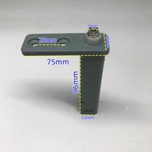Bisagra de puerta de refrigerador de plástico H2 sin posicionamiento para congelador comercial de cuatro o seis puertas con tornillos y piezas de eje - Product Image 2