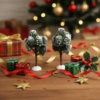Arbre de Noël rond en cèdre SANWEI, mini arbre de Noël, mini arbre de Noël de table