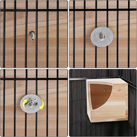 Maison de chinchilla en bois naturel carré petit animal cachette cabane pour chinchilla écureuil planeurs de sucre dans la cage 6.5X6.5X6.5 po