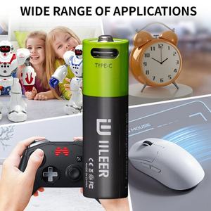 Batería Recargable de Iones de Litio AA de 1.5V, 2000mAh/1200mAh de Capacidad, 1200 Ciclos, Puerto Tipo C, para Exteriores, Disponible en el Almacén IILEER USA - Product Image 4