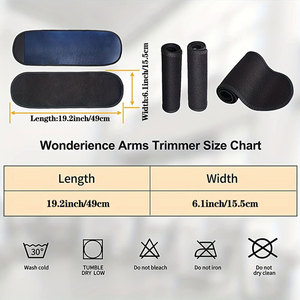 Manchons amincissants pour femmes, favorisant la transpiration, pour le fitness et le modelage corporel, taille universelle, argent et bleu - Product Image 4