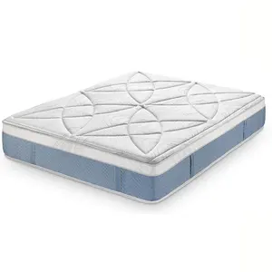 Luxury 12-Inch Queen King Mattress 7 Zone Pocket Coil Latex Spring Memory Foam with Bedroom Box for Hotel Use on Sale!