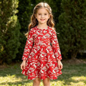 Maglietta Autunnale per Bambine e Neonate con Stampa di Partite di Football, Morbida in Seta di Latte, Personalizzabile ODM - Product Image 1