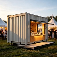 Maison conteneur mobile sur mesure, maison conteneur préfabriquée en acier mobile pour boutique éphémère et kiosque de vente au détail
