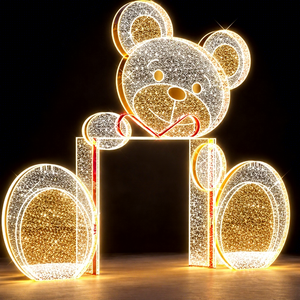Arche de Noël commerciale à traverser avec motifs animaux pour les décorations de vacances en extérieur - Product Image 1