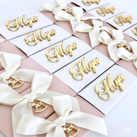 MOYI Carte de table personnalisée en acrylique doré ou argenté, découpée au laser, pour décoration de mariage et de banquet