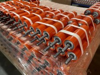 Système de convoyeur à bande à rouleaux filetés en promotion, personnalisable en couleur pour usine de ciment et concasseur