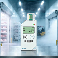 Registrador de Datos de Temperatura USB de un Solo Uso S200, Informe Automático en PDF, Alarma LED para Logística de Cadena de Frío de Alimentos y Farmacéuticos