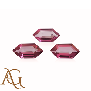 พลอยโทแพซสีชมพูธรรมชาติทรงหกเหลี่ยมเคลือบอัญมณีหลวมขนาด4x6มม. 5x7มม. 6x8มม. 8x10mm - Product Image 2