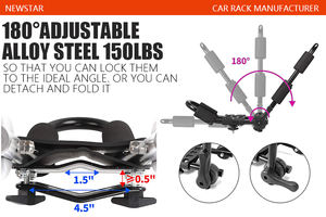 Portaequipajes Universal Tipo <span class=keywords><strong>J</strong></span> para Kayak, Canoa, con Capacidad de 150 Libras, Soporte de Barra en <span class=keywords><strong>J</strong></span> Resistente, Compatible con la Mayoría de las Barras Transversales - Product Image 3
