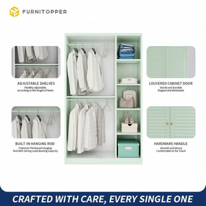 Chất Lượng Cao Nội Thất Phòng Ngủ Tủ Quần Áo Cao Cấp Thân Thiện Với Môi Lạnh Cán Ngóng-Vật Liệu Thép Bền Phòng Ngủ Lưu Trữ Tủ Quần Áo - Product Image 4