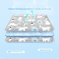 Tapis rafraîchissant pour animaux de compagnie, indispensable pour l'été, en gel écologique, résistant aux griffures et aux morsures, en PVC imperméable, coussin de couchage frais pour chats et chiens