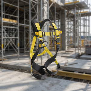 Imbracatura di Sicurezza Ecologica Gialla/Nera in Nylon Poliestere, Cintura Anticaduta, Corda di Protezione, Attrezzatura Premium per la Protezione dalle Cadute - Product Image 3