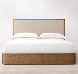Cama abatible de madera maciza tradicional de tamaño completo con almacenamiento, plataforma de construcción robusta para hoteles y villas, tamaños personalizables, directo de fábrica - Product Image 2