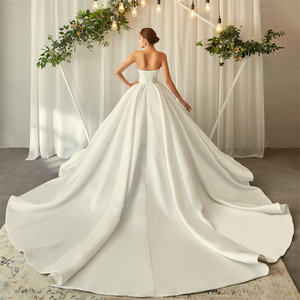 <span class=keywords><strong>Robe</strong></span> de mariée Mily Bridal MZD05057 en satin, coupe princesse, sans manches, avec nœud et taille basque, <span class=keywords><strong>pour</strong></span> un look volumineux et élégant - Product Image 2