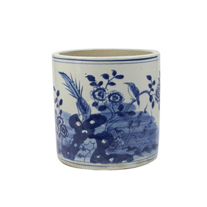Pot <span class=keywords><strong>de</strong></span> <span class=keywords><strong>fleurs</strong></span> en porcelaine <span class=keywords><strong>de</strong></span> style antique, motif danse du lion bleu et blanc, bordure Huiwen, <span class=keywords><strong>pour</strong></span> calligraphie, <span class=keywords><strong>jardin</strong></span>, extérieur, écologique - Product Image 6