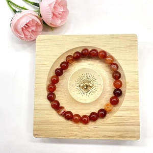 Gran oferta, pulsera elástica de cuentas de piedra Natural redonda, pulseras de cuentas de piedras preciosas multicolores de cristal - Product Image 4