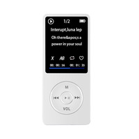 Lecteur MP3 MP4 portable de 1,8 pouce, prend en charge les cartes TF, lecture de musique, radio FM, lecteur de livres électroniques, enregistreur, haut-parleur intégré