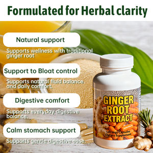 OEM卸売オーガニックビーガンハーブサプリメント生姜根カプセル生姜根1000mg - Product Image 2