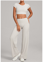 Vêtements de sport de haute qualité pour la salle de sport, pantalon de fitness taille haute, débardeur à manches courtes à séchage rapide, soutien-gorge de sport, XS, vêtements décontractés