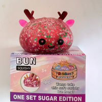 Peluche renne scintillante de 15 cm, jouet souple anti-stress, emballage boîte couleur, jouet compressible scintillant, décoration