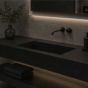 Premium Durable UNION Black <b>Granite</b> Block Tile Honed Surface Finish Natural Indoor Outdoor Living Room Bathroom Park Modern - Product Image 5