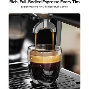 Cafetera Espresso Euhomy con 20 Bares de Presión, Semiautomática, de Acero Inoxidable, para Uso Doméstico, Cafetera Espresso Eléctrica - Product Image 2
