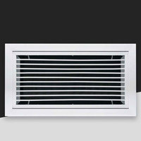 Grille de ventilation linéaire en aluminium pour plafond, réglable, sur mesure, pour systèmes de climatisation HVAC