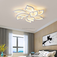 Lampe de plafond pour salon KangDuo, moderne et minimaliste, LED blanc froid, en fer et acrylique, en forme de fleur, IP44, 220V, usage domestique, garantie 3 ans