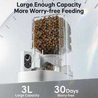 Comedero Inteligente para Mascotas de Gran Capacidad con Cámara de Video, Dispensador Automático de Alimentos y Control Remoto por Aplicación para Perros y Gatos