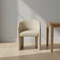 Fauteuil de salle à manger moderne personnalisable, entièrement recouvert de tissu, mobilier pour la maison