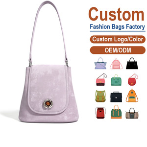 Bolso de Hombro Vintage de Cuero Dividido para Mujer, Acabado Suave de Gamuza, Cierre de Concha de Tortuga, para Oficina, Uso Diario, Lujo - Product Image 1
