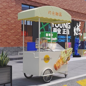 Commercial <strong>Ice</strong> Cream <strong>Display</strong> Vehicle <strong>Ice</strong> Cream Vending Trolley Doughnut Milk <strong>Food</strong> Sales <strong>Stand</strong> Coffee Mobile <strong>Stand</strong> - Product Image 3