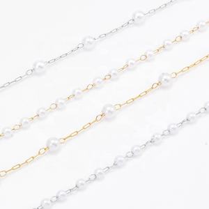 दीना उच्च गुणवत्ता वाले वाटरप्रूफ फैशन गहने शरीर श्रृंखला स्टेनलेस स्टील गहने डाई मोती बेड्स श्रृंखला महिलाओं के लिए - Product Image 4