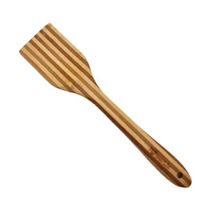 Fournisseurs d'ustensiles de cuisine en bambou 30x6cm spatule en bambou naturel retourneur antiadhésif pelle ustensile en bambou