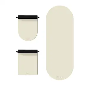 Frost Nude White Beige Special Nude Curve Arch Oval Capsule Pill Shape Sticky Non Slip Custom Eco Vegan Pu Rubber Yoga Mat