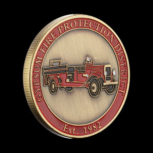 Factory <strong>Custom</strong> Fire <strong>Department</strong> Collectible Copper Plated Firefighter Souvenir Challenge Coin - Product Image 3