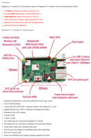 Kit avancé Raspberry Pi 3B+ d'origine, carte unique en option, processeur ARM Cortex-A53 quadricœur 64 bits à 1,4 GHz