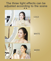 Beauté 22 pouces 55cm 3200-5500K Dimmable Ringlight Caméra Vidéo Diffusion en direct Maquillage Selfie Big LED 21 Inch Ring Light