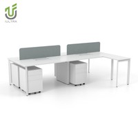 Cabines modulaires de bureau en forme de L IULTRA, poste de travail de bureau ergonomique, solution de bureau respectueuse de la santé
