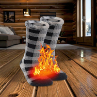 Chaussettes en laine unisexes, chaussettes thermiques chaudes d'hiver, épaisses, isolées, technologie Jacquard, amorti maximal, bas de chaussette renforcé, sports de plein air