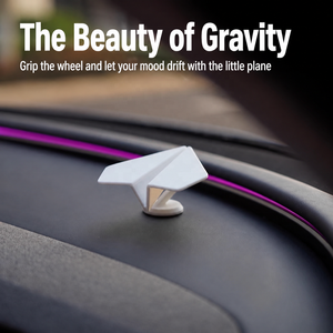 3D Printed Paper Airplane <b>Car</b> Dashboard <b>Ornament</b> Gravity Swaying Center Screen Decor Dual Base Mount Auto Interior Accessory - Product Image 2