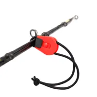 High quality Fishing Bunngee Cord Portable Black Soft Loop Wrap fishing rod strap
