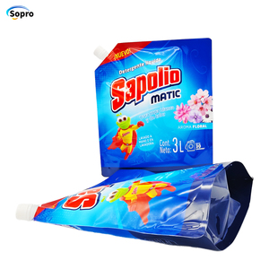 Tùy chỉnh in chất tẩy rửa chất lỏng Spout Pouch 1L/2L/3L giặt lỏng xà phòng Refill đứng lên Pouch bột giặt dầu gội Spout Túi - Product Image 1
