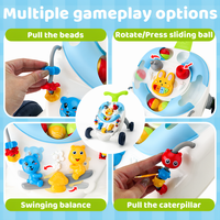Marche-bébé avec musique, panneau de jeu multifonction, marche-bébé pour l'apprentissage précoce des tout-petits, jouets éducatifs