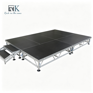 Heavy Duty <b>Stage</b> Portable <b>Stage</b> Modular <b>Stage</b> Aluminum Event <b>Stage</b> <b>Platform</b> with Stairs for Wedding Concert Events - Product Image 1