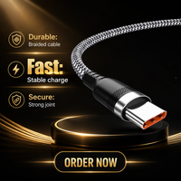 Câble USB-A vers Type-C en nylon tressé de plusieurs longueurs, conducteur en cuivre pur, 12 mois pour une charge rapide des téléphones et tablettes Android