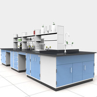 Table de travail de laboratoire hospitalier moderne sur mesure avec évier, banc de laboratoire biologique modulaire personnalisé en gros pour applications scolaires